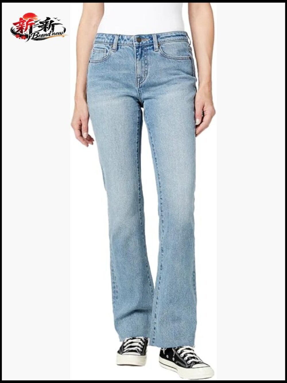 Mid-Rise Bootcut Stretch Denim Jeans Queen Fit